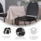Flash Furniture Black Vinyl Stack Chair with Black Metal Frame NG-ZG10006-BK-BK-GG - alternate 8